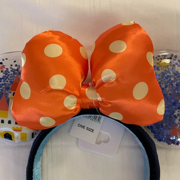 NEW Walt Disney Parks 2023 Minnie Mouse Ears  Headband with Glitter & Castle - Picture 3 of 6
